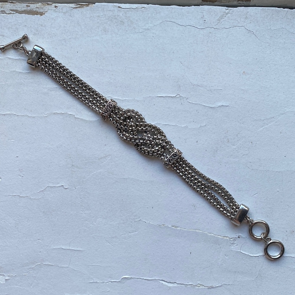 Brighton Elegant Silver Woven Bracelet